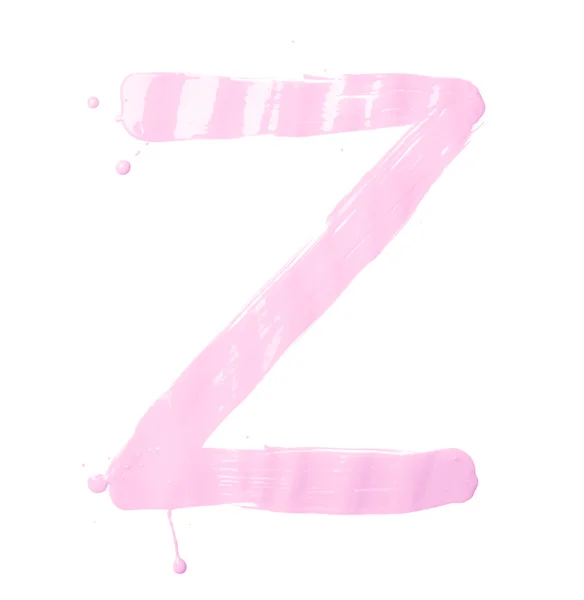 Letter Z gemaakt met de lijnen verven — Stockfoto