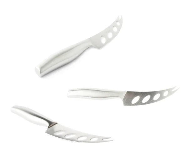 Steel kitchen cheese knife — Stock Photo, Image