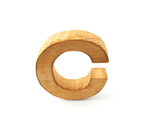 Letra C de madera —  Fotos de Stock