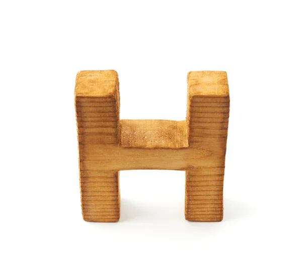 Wooden letter H — Stock Photo, Image