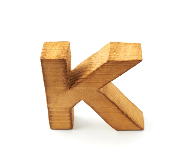 Literă de lemn k — Fotografie, imagine de stoc