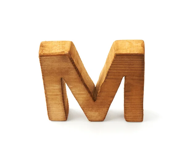 Wooden letter M — Stock Photo, Image