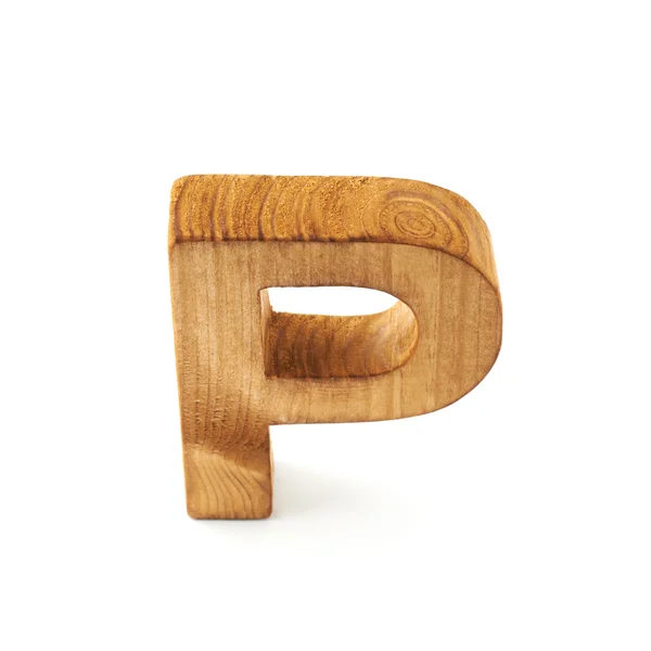 Houten letter p — Stockfoto