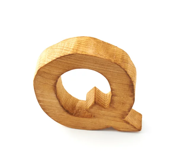 Lettera di legno Q — Foto Stock