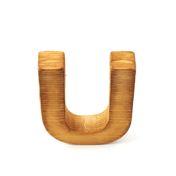 Wooden letter U — Stock Photo, Image