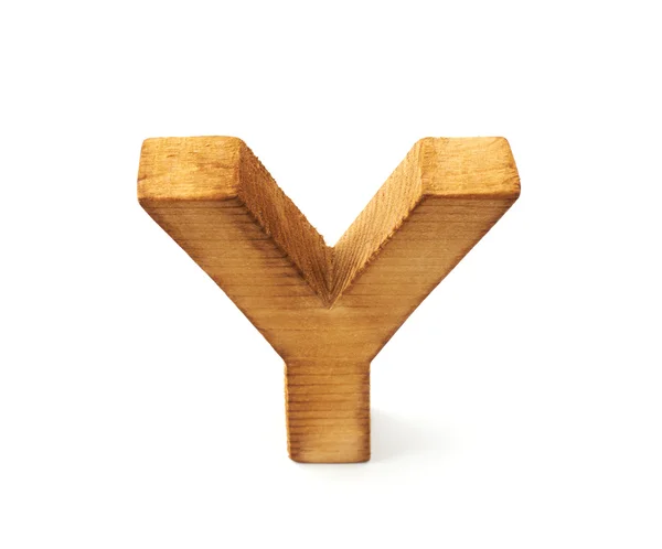 Wooden letter Y — Stock Photo, Image