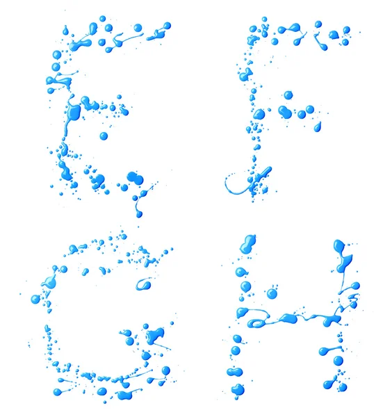 E, F, G, H letter set — Stock Photo, Image