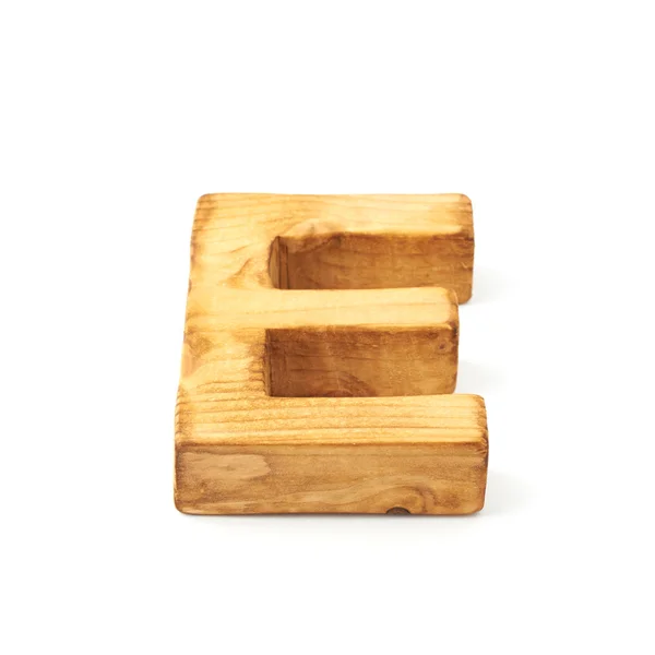 Wooden letter E — Stock Photo, Image