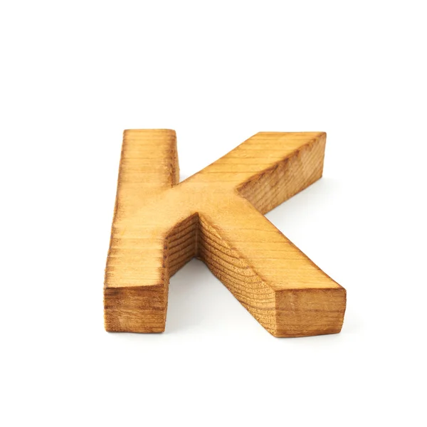Lettera di legno K — Foto Stock