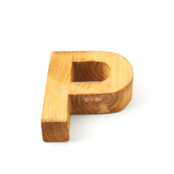 Lettera di legno P — Foto Stock