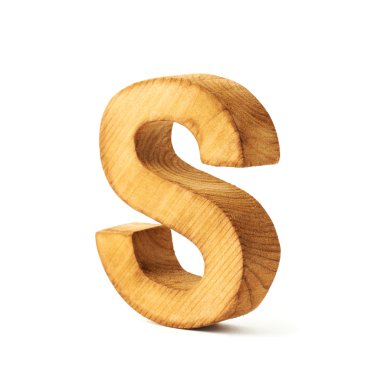 Blok ahşap Harf S