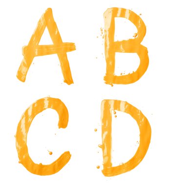 A, B, C, D harfi karakter kümesi