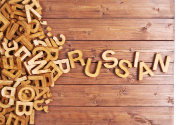 Word Rusya ahşap harflerle yapılan