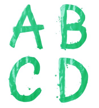 A, B, C, D harfi karakter kümesi