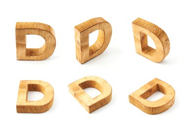 Altı ahşap harfler D blok