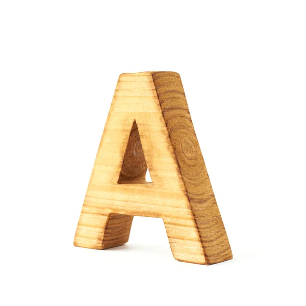Letra de madera A —  Fotos de Stock