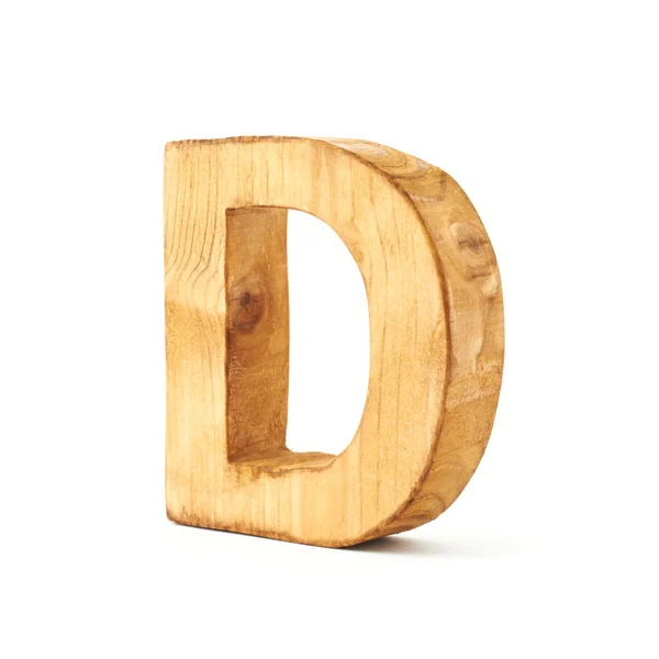 Houten letter d — Stockfoto