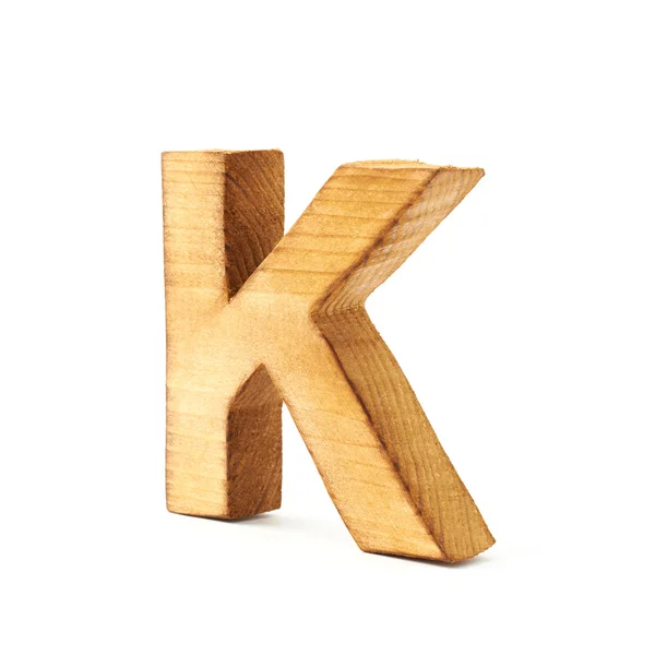 Literă de lemn k — Fotografie, imagine de stoc