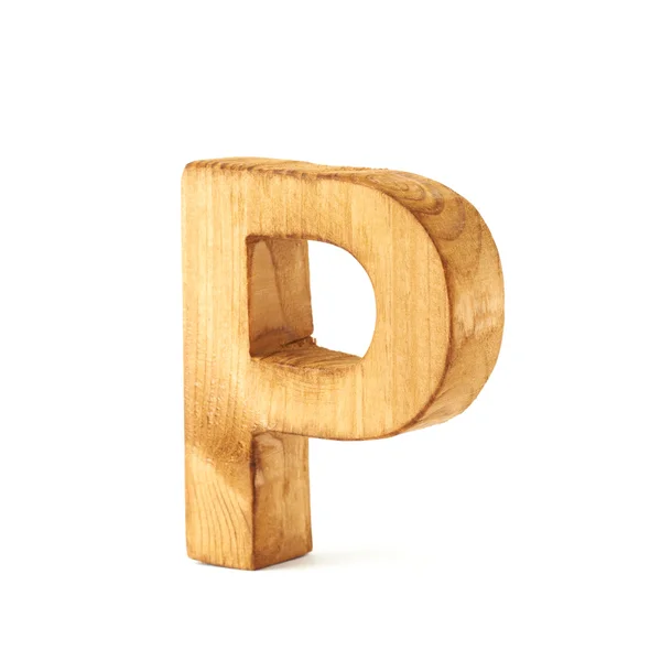 Block wooden letter P — Stock Photo, Image