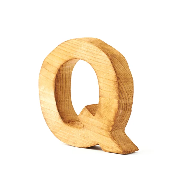 Holzblock Buchstabe q — Stockfoto