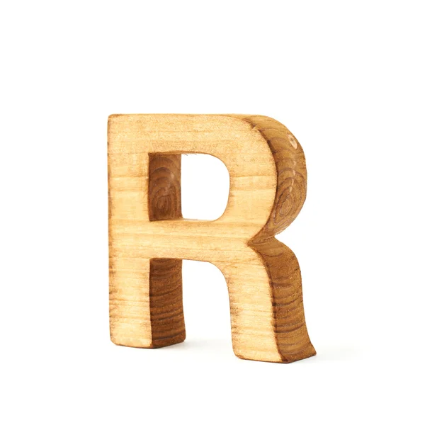 块木制字母 R — 图库照片