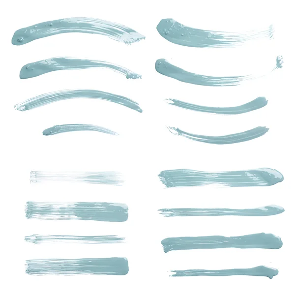 Set of multiple brush strokes — Stock Photo, Image