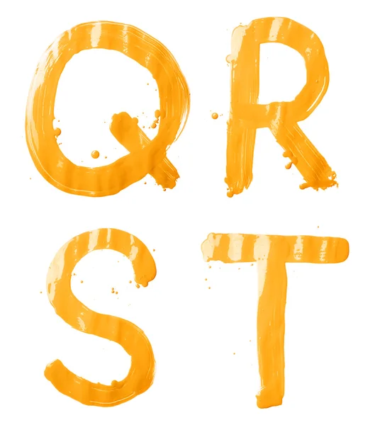 Q, R, S, T písmeno znaková sada — Stock fotografie