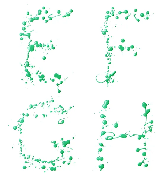 E, F, G, H conjunto de letras — Fotografia de Stock