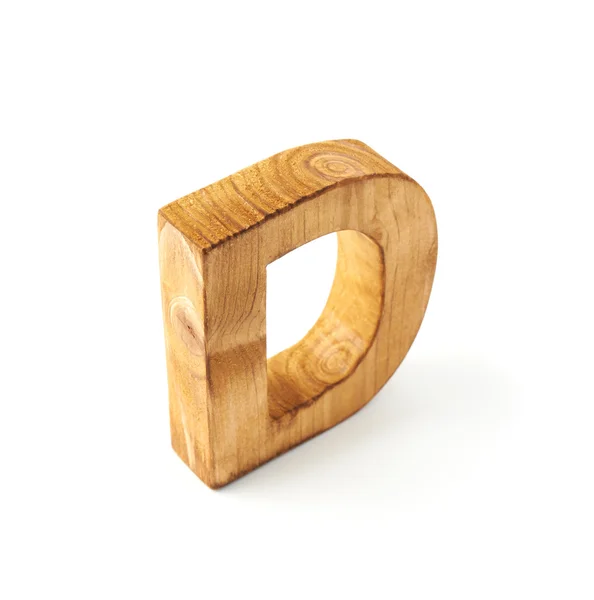 Lettera di legno D — Foto Stock