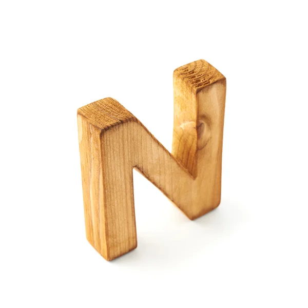 Wooden letter N — Stock Photo, Image