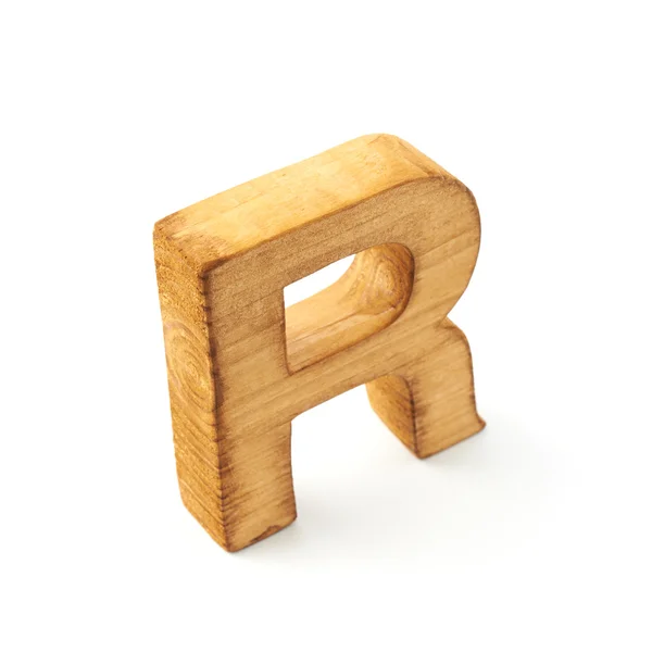 Вуден буква R — стоковое фото