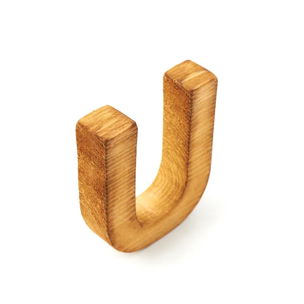 Wooden letter U — Stock Photo, Image