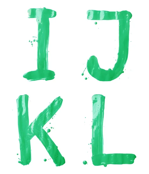 I, J, K, L brief tekenset — Stockfoto