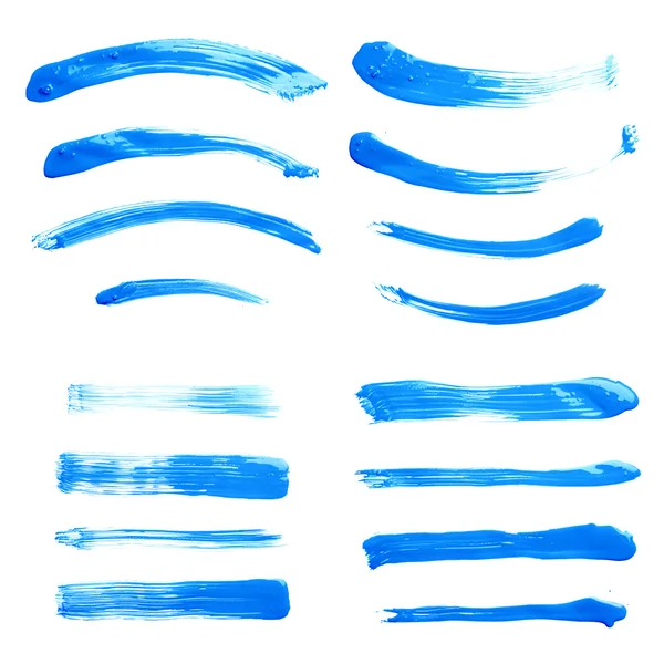 Set of multiple brush strokes — Stock Photo, Image