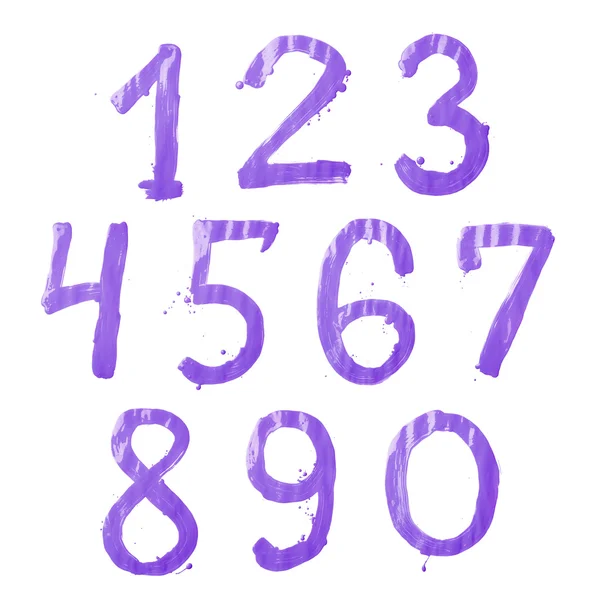 Set of ten number digit characters — Stock Photo, Image