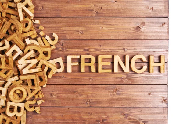 Word french made with wooden letters — Stock Photo, Image