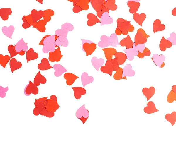 Hjärtformade konfetti — Stockfoto