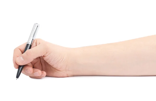 Mannelijke hand met een pen — Stockfoto