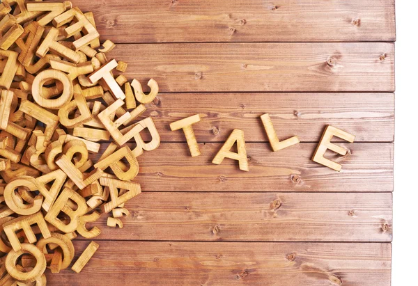 Word tale made with wooden letters — Stock Photo, Image
