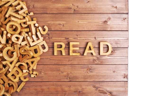 Word read made with wooden letters — Stock Photo, Image