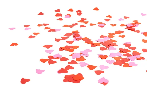 Composition confettis en forme de coeur — Photo