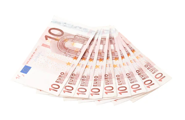Více deset euro bankovky — Stock fotografie