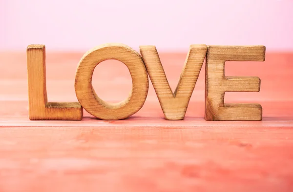 Composición de amor de letras de madera — Foto de Stock