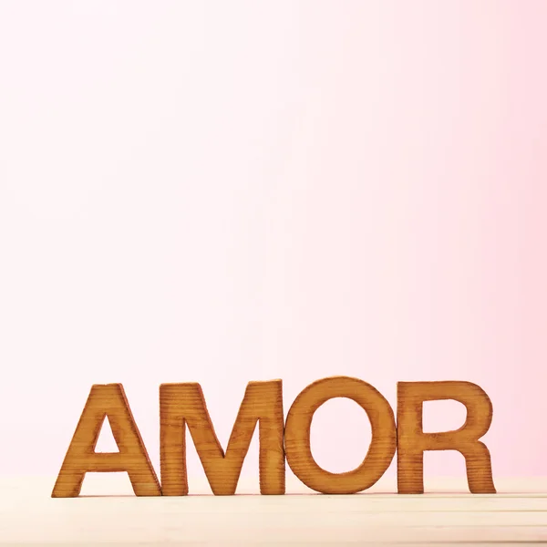 Word Amor meaning Love — Stock Photo, Image