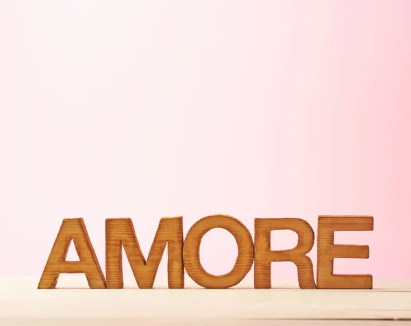 Word Amore meaning Love — Stock Photo, Image