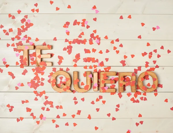 Te quiero bedeutet, dass ich dich liebe — Stockfoto