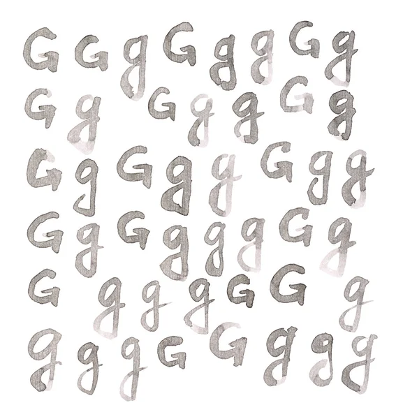Birden çok G harfleri kümesi — Stok fotoğraf