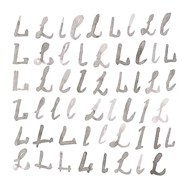 Birden çok L harfleri kümesi — Stok fotoğraf