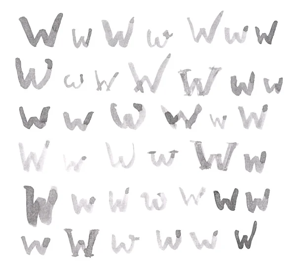 Set of multiple W letters — Stock Photo, Image