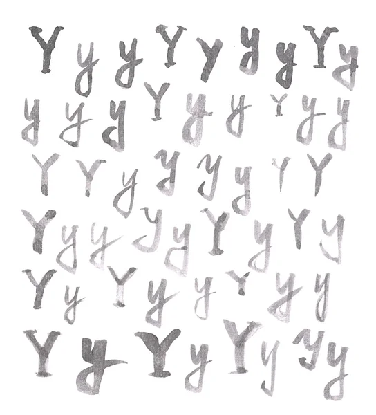 Set of multiple Y letters — Stock Photo, Image